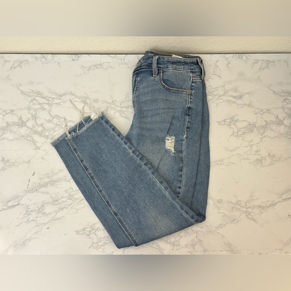 Old Navy Denim - Old Navy Size 10 Blue Rockstar Super Skinny Denim Jeans Rise Distressed